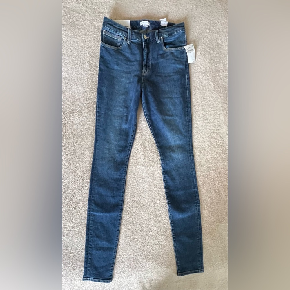 NWT Good American Good Legs Long Mid Blue High-Rise Skinny Jeans - Picture 3 of 11